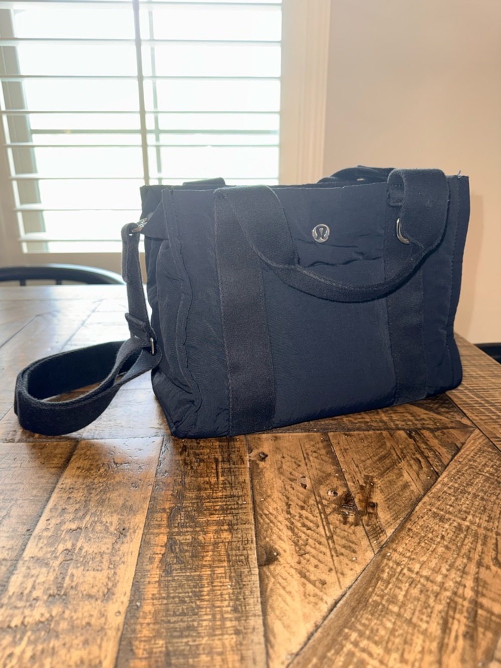 Black Mini Lululemon Black Crossbody Tote with Adjustable Strap